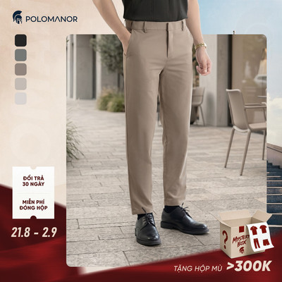 [DEAL LỄ 2/9] [BEST SELLER] Quần dài kaki nam SD, chất liệu Kaki gân Hàn Quốc chuẩn form tôn dáng sang trọng - POLOMANOR