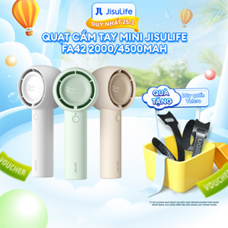Quạt Cầm Tay Mini JISULIFE FA42 Siêu Mát - Sạc Nhanh - Pin 2000/4500mAh Sử Dụng Lên Đến 7H-16H Chính Hãng - BH 12 Tháng