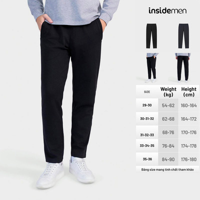 Quần Dệt kim Thu đông Nam Insidemen dáng suông Regular Fit IPA008W2MTEC/IPA032BS0EC