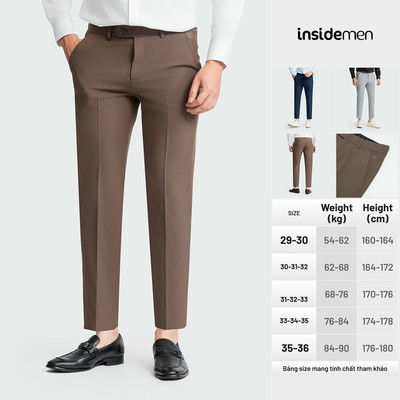 Quần âu Nam Insidemen Cropped Co giãn sang trọng 6TR0030Z