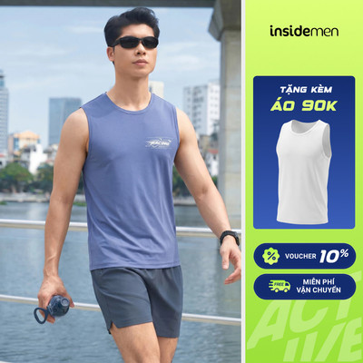 [MUA 2 TẶNG 1] Áo Sát Nách Nam Dáng Regular Fit Thoáng Khí Insidemen ITL015MAH0