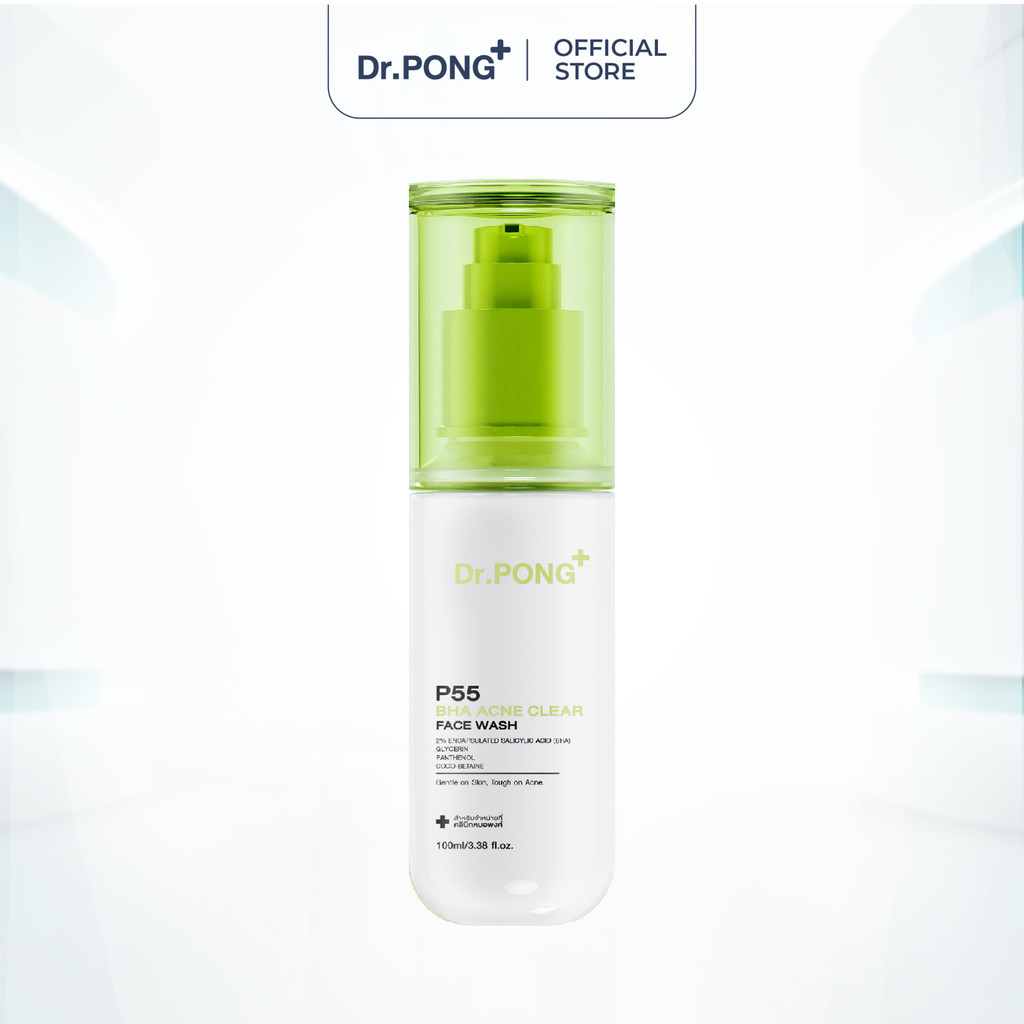 Gel rửa mặt hỗ trợ giảm mụn Dr.PONG p55 BHA Acne Clear Face Wash 100ml