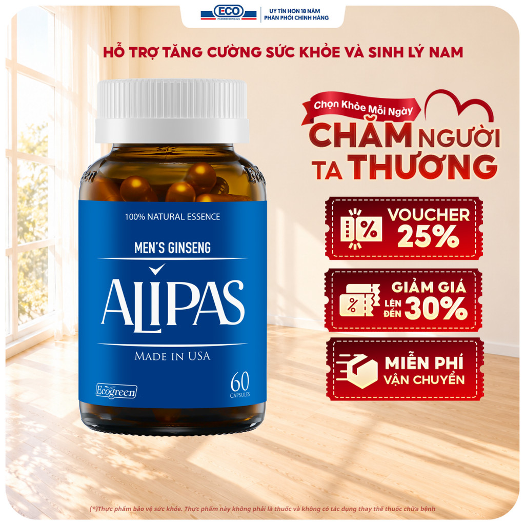 [LIVE] Viên Uống Hỗ Trợ Tăng Cường Sức Khỏe Nam Giới ALIPAS Ecogreen Thành Phần Chiết Xuất Từ Thiên 