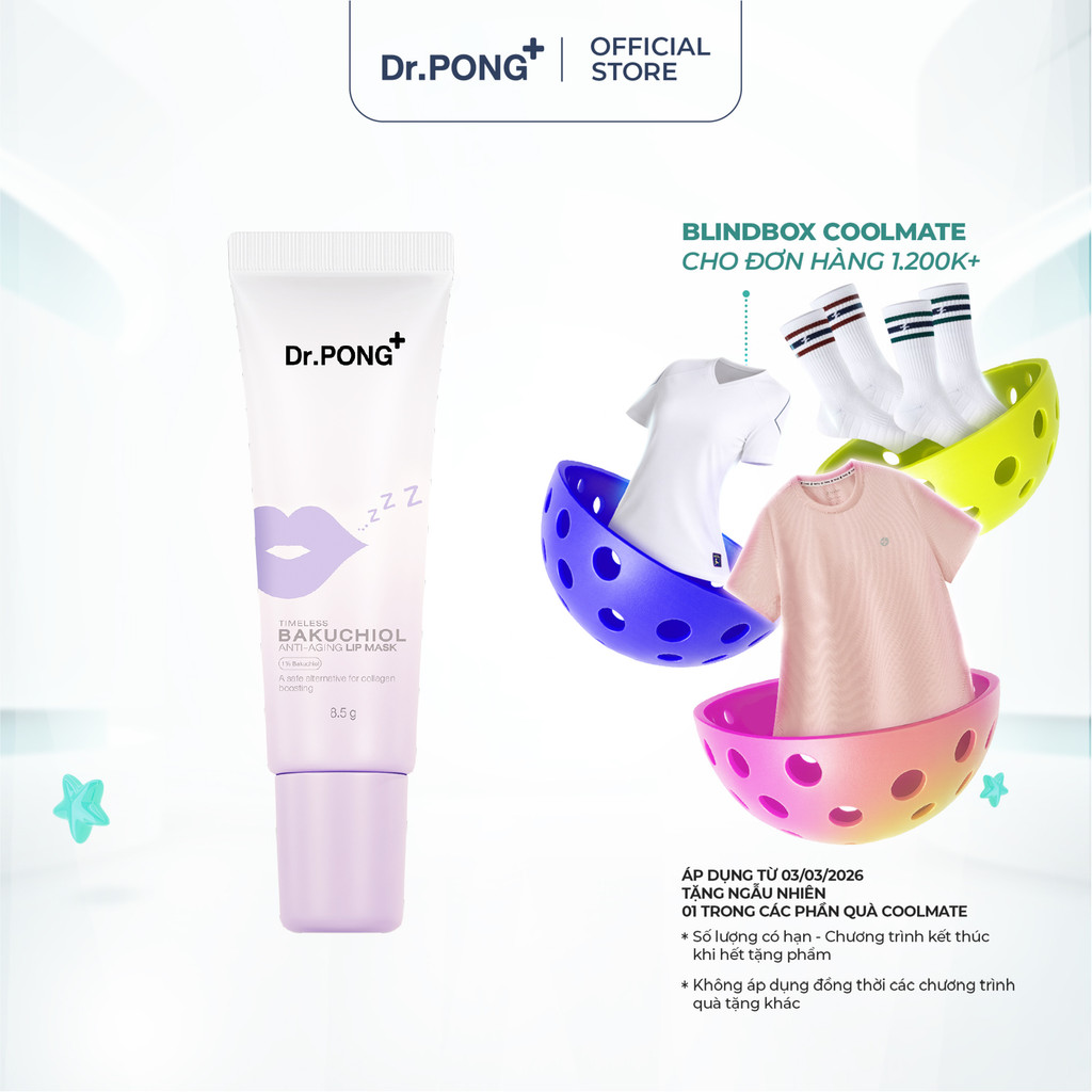 Mặt nạ dưỡng môi Dr.PONG Timeless Bakuchiol Anti-aging Lip Mask 8.5g