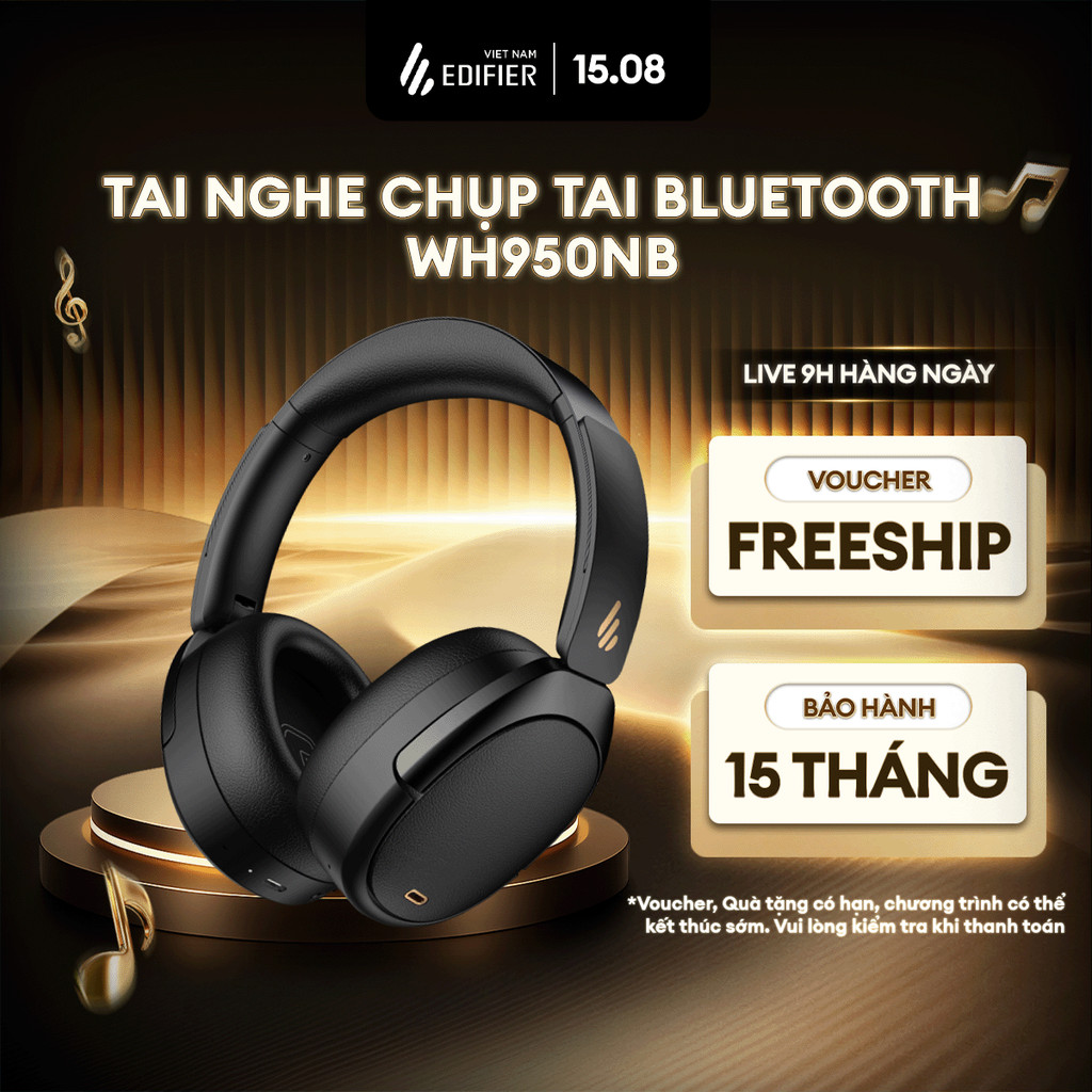Tai Nghe Bluetooth Chụp Tai EDIFIER WH950NB/W80 | Chống Ồn Chủ Động | Thời Gian Sử Dụng Đến 55H | Bảo Hành 15 Tháng