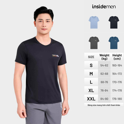 Áo Thun Nam Insidemen Regular Fit Jacquard Vải Polyester Co Giãn ITS028MAH0