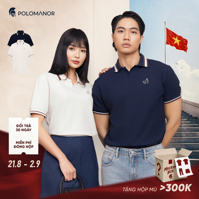 Áo polo nam cao cấp BRIDON cổ V, BST STALLION vải CVC Diamond, sang trọng - POLOMANOR