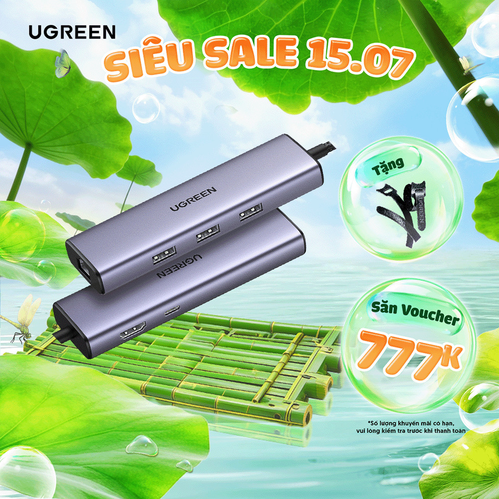 Bộ chuyển đổi đa năng USB type C 6 in 1 UGREEN | Hàng phân phối chính hãng | Bảo hành 18 tháng | 801