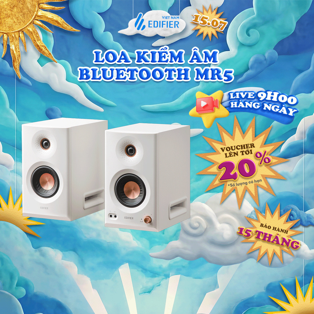 Loa Kiểm Âm Bluetooth EDIFIER MR5 | Công Suất 110W | Âm Thanh Chuyên Nghiệp | Hi-Res Audio Wireless 