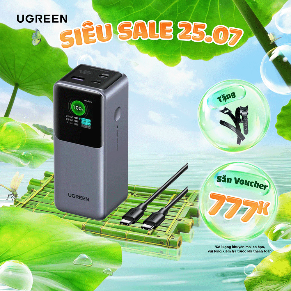 Pin sạc dự phòng Ugreen Nexode 100W/130W/165W/200W | Màn LED hiển thị cao cấp | Chính hãng - Bảo hàn