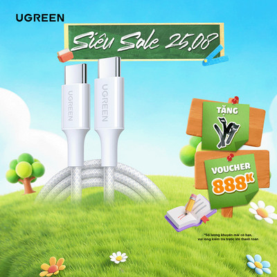 Cáp sạc nhanh USB-C 60W Ugreen L501 | Sạc nhanh dòng 3A | Tốc độ truyền tải 480Mbps | Bảo Hành 18 tháng 1 đổi 1 35465