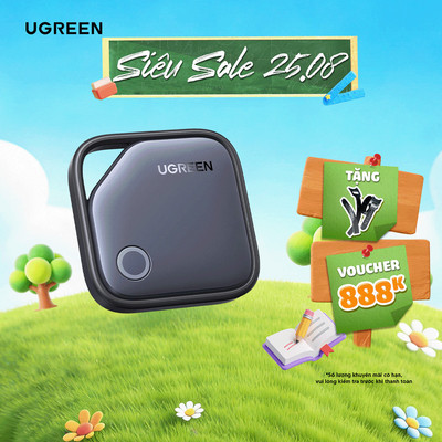 Thiết bị định vị Ugreen Finder|Tích hợp còi báo động|Pin sử dụng lên đến 24 tháng|BH18 tháng 1 đổi 1 45297 55769P 95900S