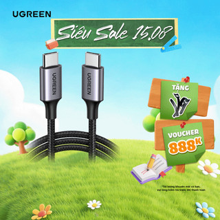 Cáp sạc truyền dữ liệu usb c ugreen pd 60w 3a | truyền 480mbps | dây bện nylon | bảo hành 18 tháng 1 đổi 1