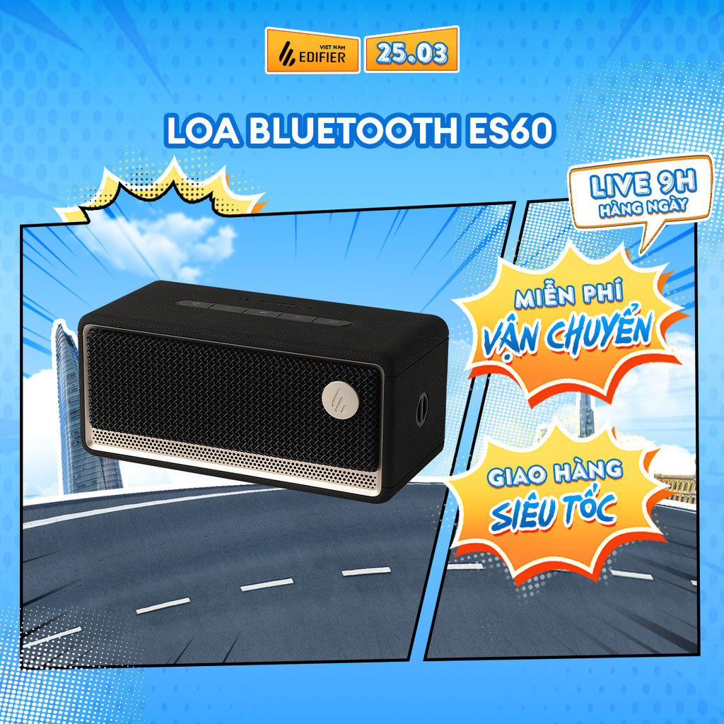 Loa Bluetooth Di Động EDIFIER ES60 | Công Suất 34W | Thời Gian Sử Dụng Đến 9H | Bảo Hành 15 Tháng