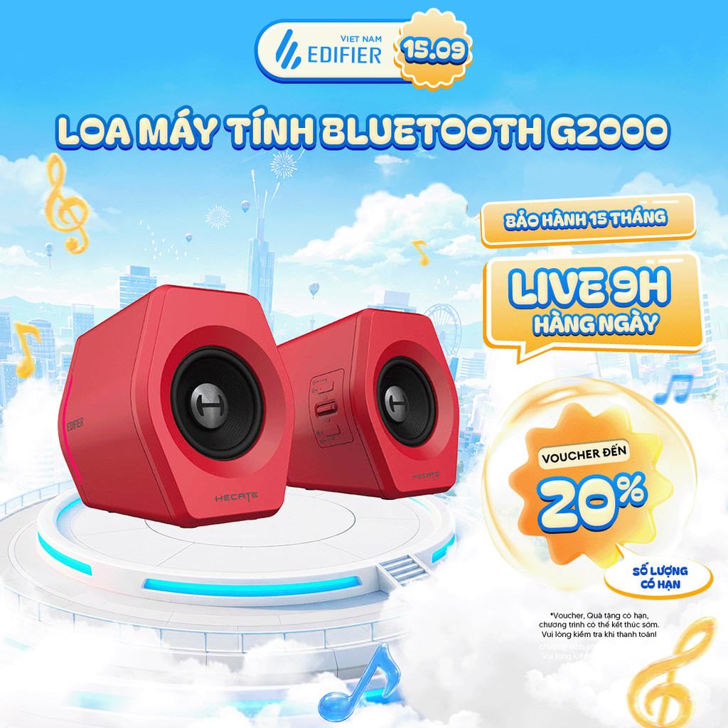 Loa Máy Tính Gaming EDIFIER HECATE G2000/G2000 PRO - 3 Chế Độ Âm Thanh - Công Suất 32W - Led RGB - 1