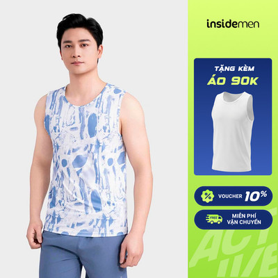 [MUA 2 TẶNG 1] Áo ba lỗ nam Insidemen thể thao sát nách co giãn 4 chiều, thấm hút mồ hôi tốt ITL021MAH0