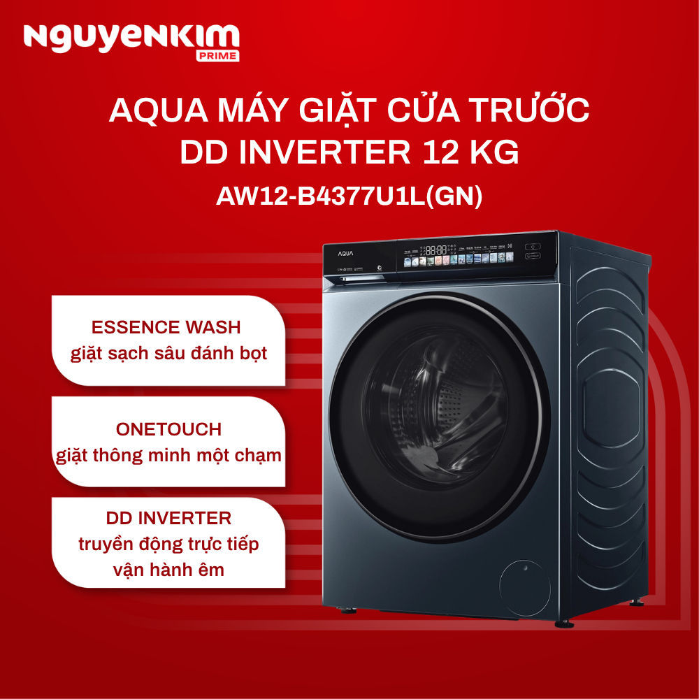 Máy giặt Aqua Inverter 12 kg AW12-B4377U1L(GN)