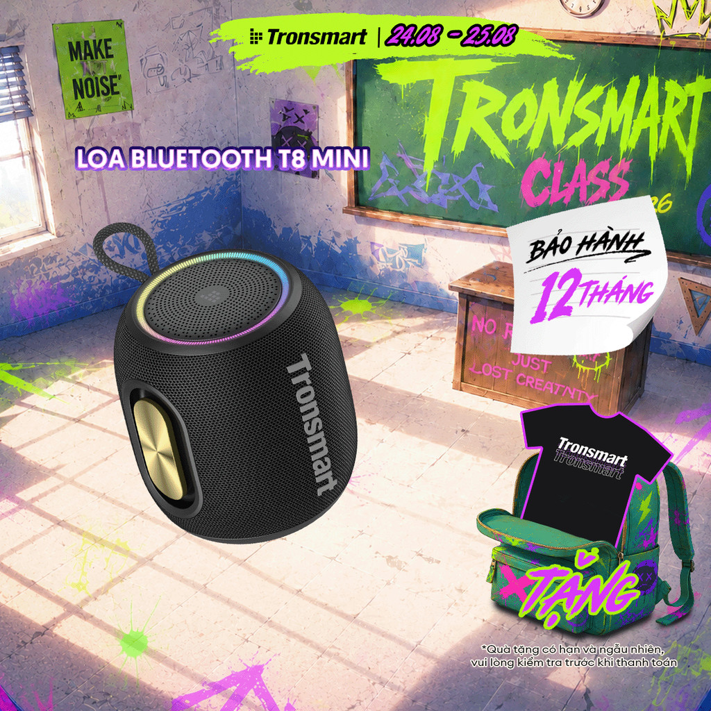 Loa Bluetooth Tronsmart T7 Mini/ T8 Mini 5.3 | Công suất 15W | 18h chơi nhạc | Hỗ trợ thẻ nhớ | Bảo hành 12 Tháng