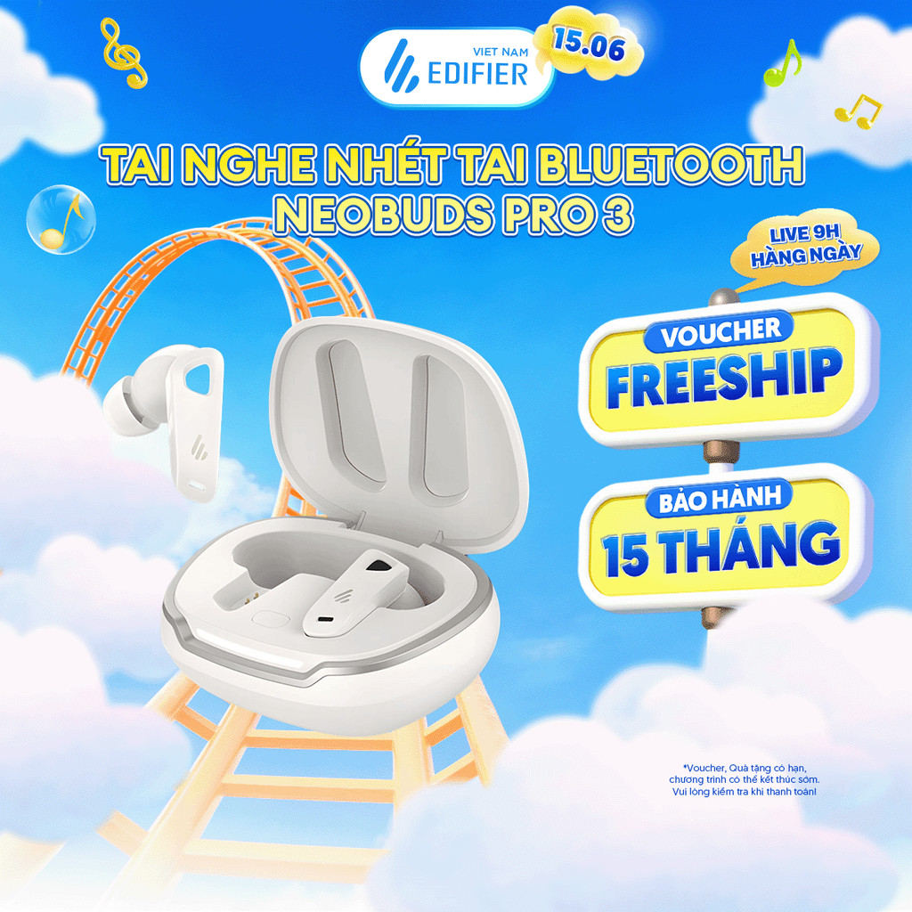 Tai Nghe Bluetooth EDIFIER NEOBUDS PRO 3/NEOBUDS SERIES | Chống Ồn Chủ Động | Sử Dụng Đến 36H | Bảo Hành 15 Tháng