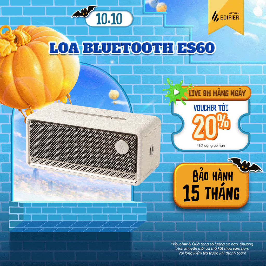 Loa Bluetooth Di Động EDIFIER ES60 | Công Suất 34W | Thời Gian Sử Dụng Đến 9H | Bảo Hành 15 Tháng