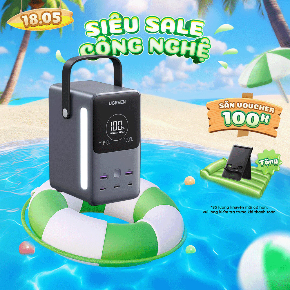 Trạm sạc UGREEN 65W-300W CD268/PB770 | Sạc nhanh 5-7 cổng | Công nghệ GaN II |  Bảo hành 18 tháng 1 