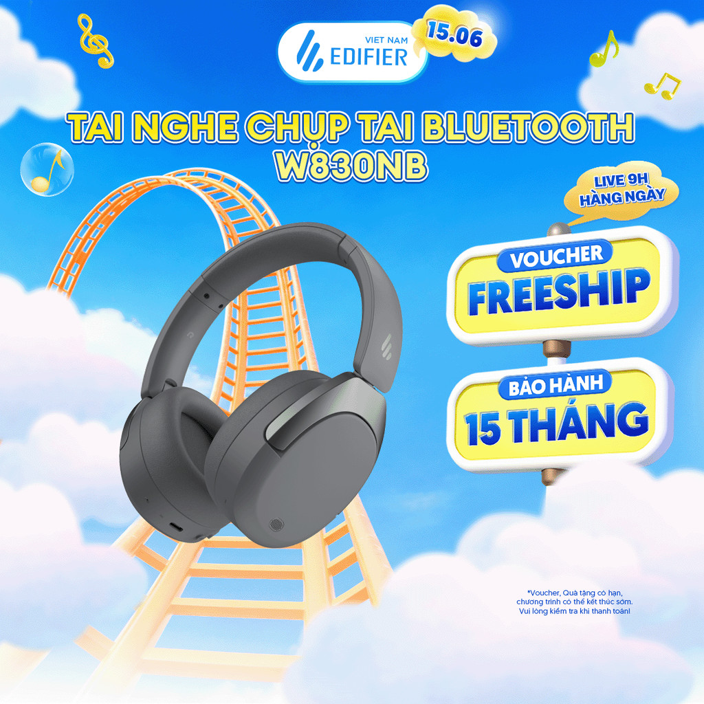 Tai Nghe Bluetooth Chụp Tai EDIFIER W830NB | Chống Ồn Chủ Động | Thời Gian Sử Dụng Tới 96H | Bảo Hành 15 Tháng | BigBuy360 - bigbuy360.vn