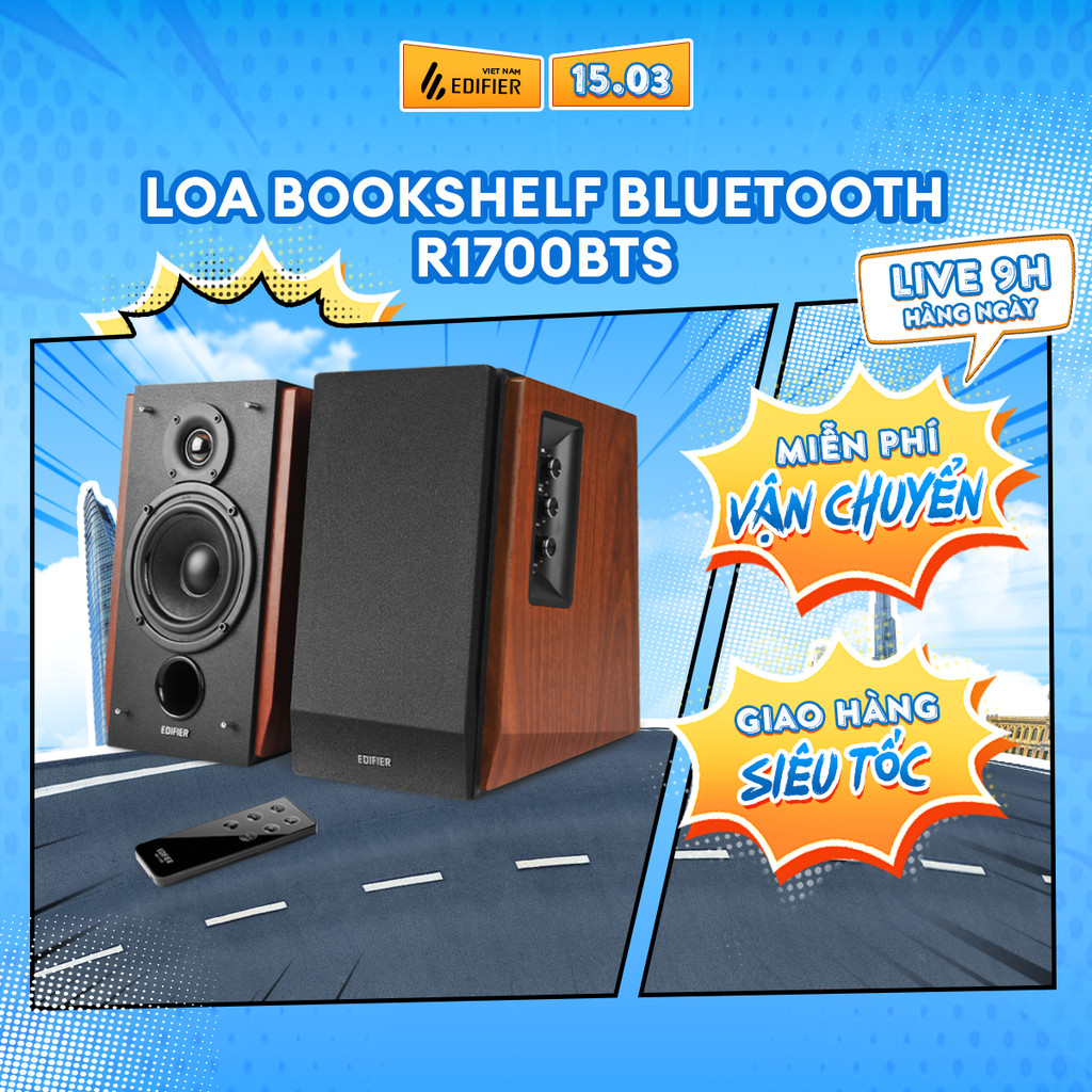 Bộ Loa Bluetooth Bookshelf EDIFIER R1700BTS | Công Suất 66W | Vỏ Gỗ Chất Lượng | Đầu Vào RCA Kép | Bảo Hành 15 Tháng | BigBuy360 - bigbuy360.vn