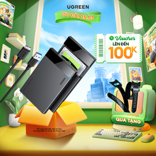 Hộp đựng ổ cứng 2.5 inch SSD, HDD SATA UGREEN US221 6TB truyền tải cao | Thiết kế sang trọng BH 18 Tháng 1 Đổi 1 - 30847
