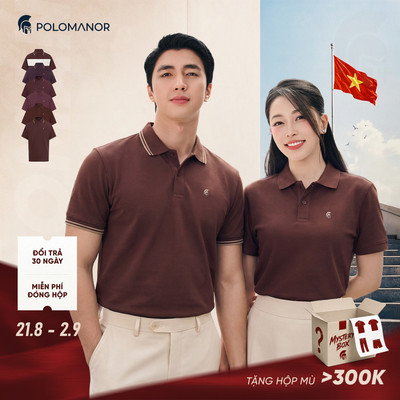 [DEAL LỄ 2/9] [BEST SELLER] Áo polo nam Đỏ, POLO QUỐC DÂN vải cá sấu Cotton Interlock / Diamond - POLOMANOR