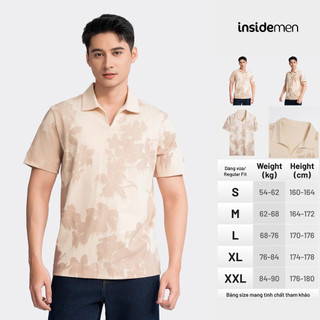 Áo Polo Nam Insidemen Tay ngắn Họa tiết Cotton Regular Fit IPS092AZ