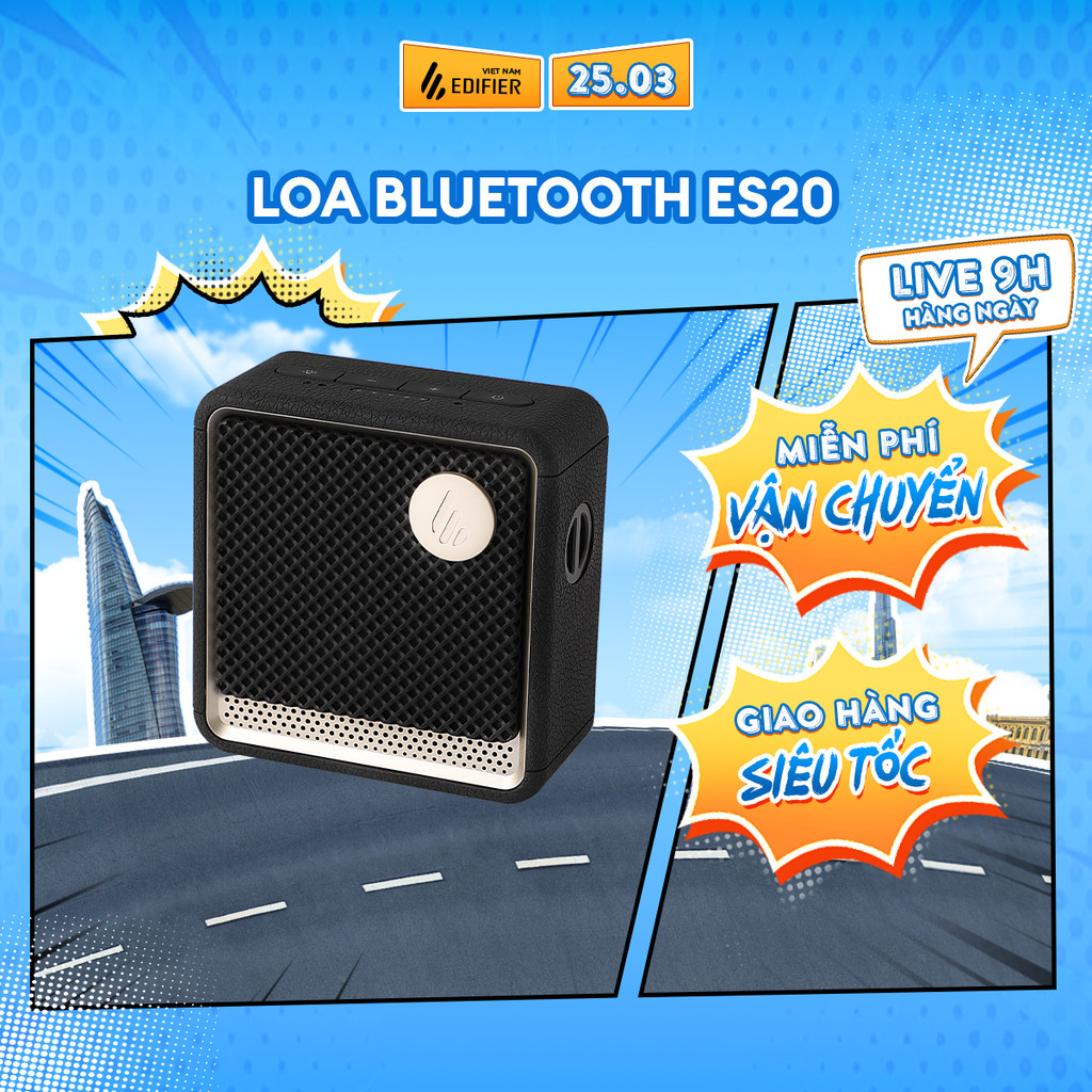 Loa Bluetooth Mini EDIFIER ES20 | Công Suất 6W | Thời lượng đến 12h | Kháng nước IP67 | Bảo Hành 15 