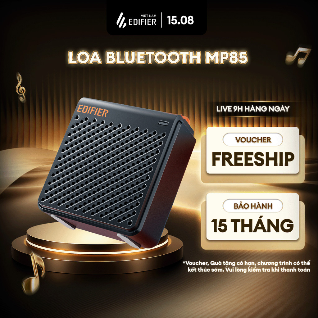 Loa Bluetooth Mini EDIFIER MP85 | Công Suất 2.2W | Thời Gian Sử Dụng Đến 8H | Bluetooth 5.3 | Bảo Hành 15 Tháng