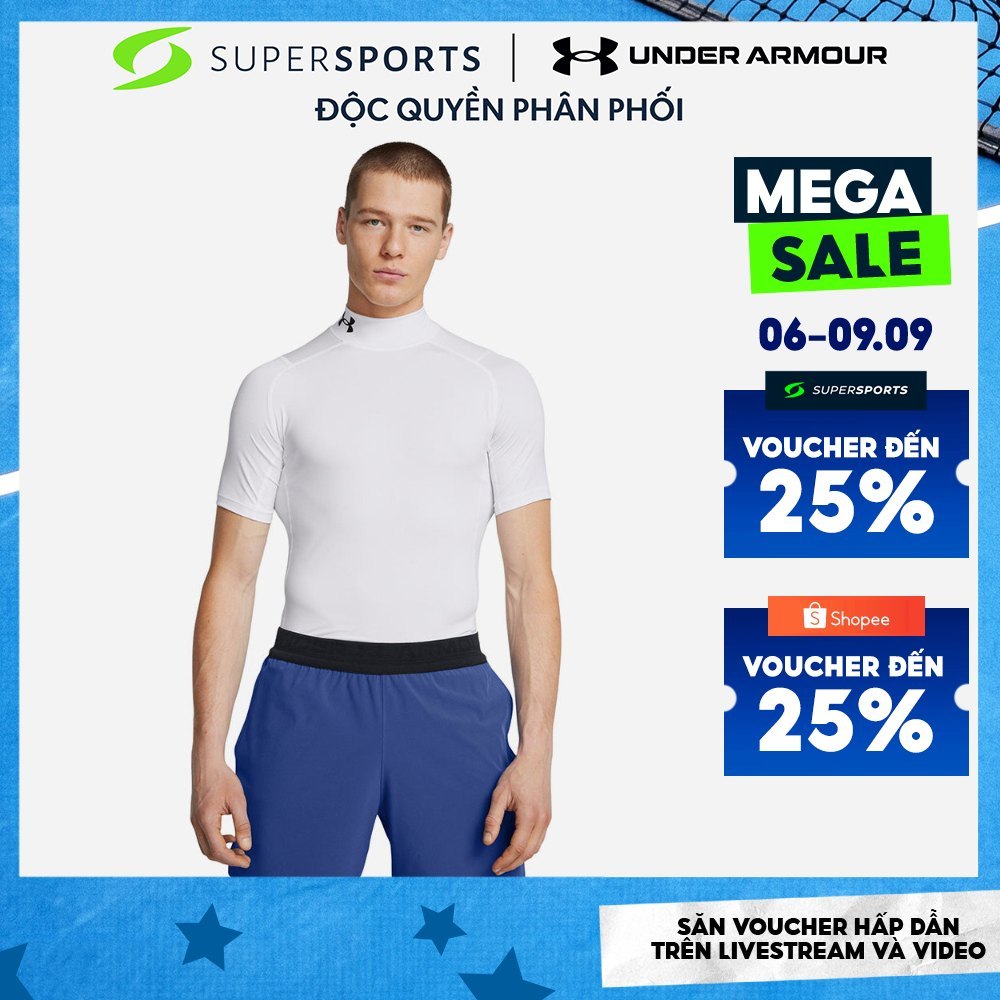 Áo Thun Nam Under Armour Heatgear Mock - Trắng - 1372586-100