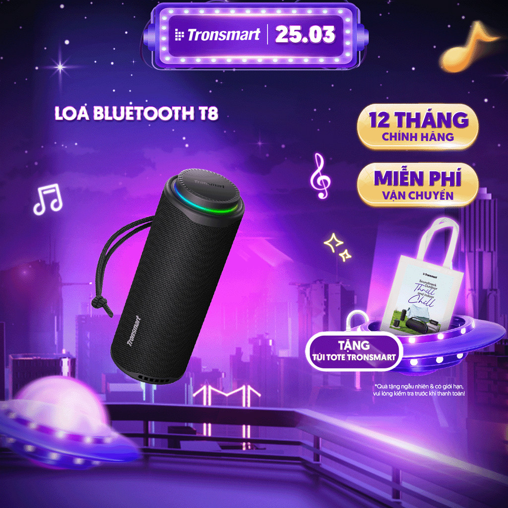[MỚI] Loa Bluetooth Tronsmart T8 | Công Suất 40W | Sử Dụng Đến 18h | Âm Thanh 360° | Bảo Hành 12 Thá