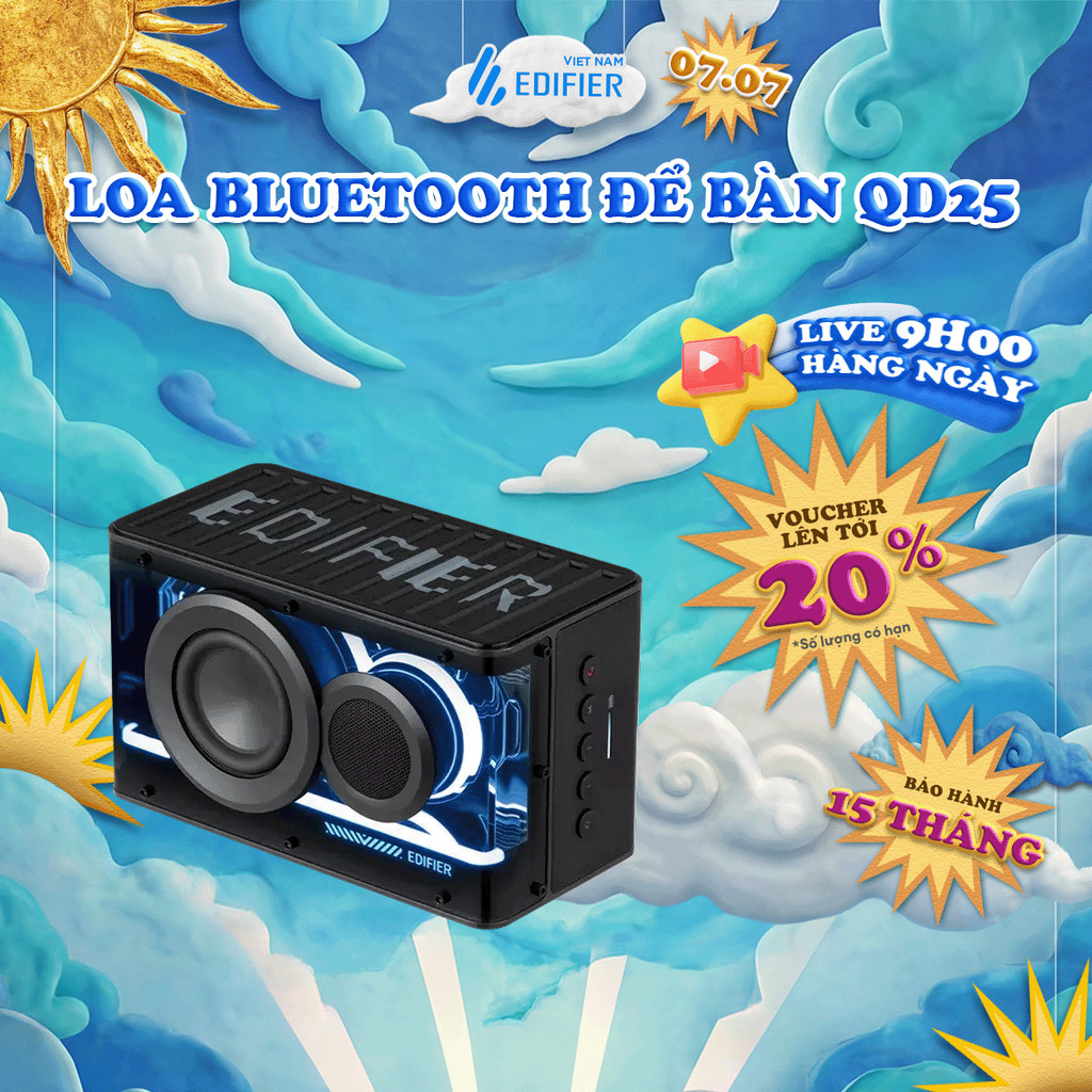 Loa Máy Tính Bluetooth EDIFIER QD25 | Công Suất 24W | Sử Dụng Đến 15H | Hi-Res Audio | Bảo Hành 15 Tháng