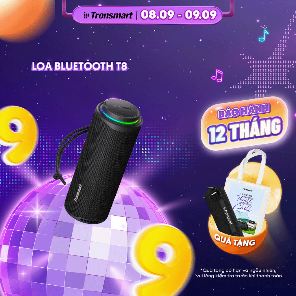 Loa Bluetooth Tronsmart T7/T8 | Công Suất 30W | Âm Thanh 360° | Chống Nước IPX7 | Bảo Hành 12 Tháng