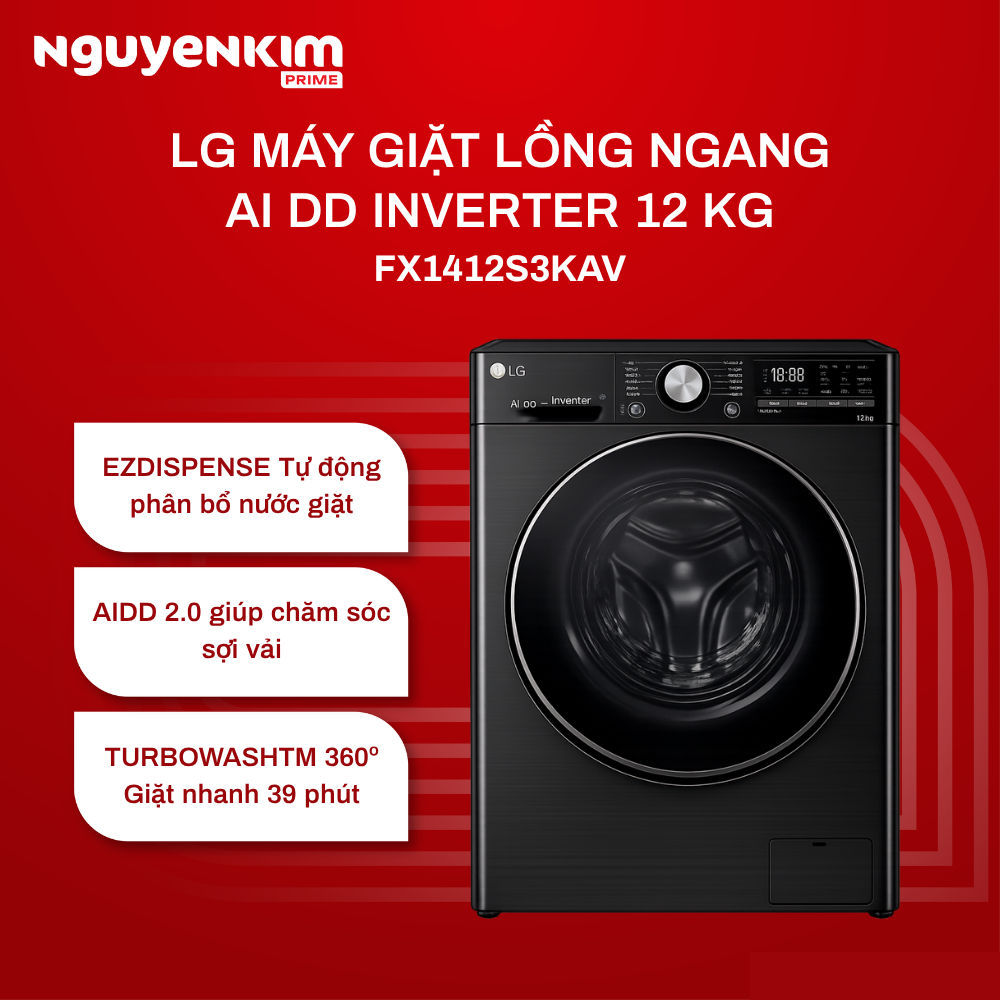 Máy giặt LG Inverter 12kg FX1412S3KAV