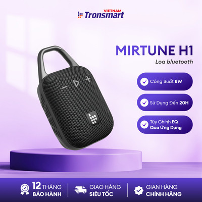 Loa Bluetooth Tronsmart MIRTUNE H1 | Công Suất 8W Bass Mạnh | Chơi Nhạc Đến 20h | Bluetooth 5.3 | Bảo Hành 12 Tháng