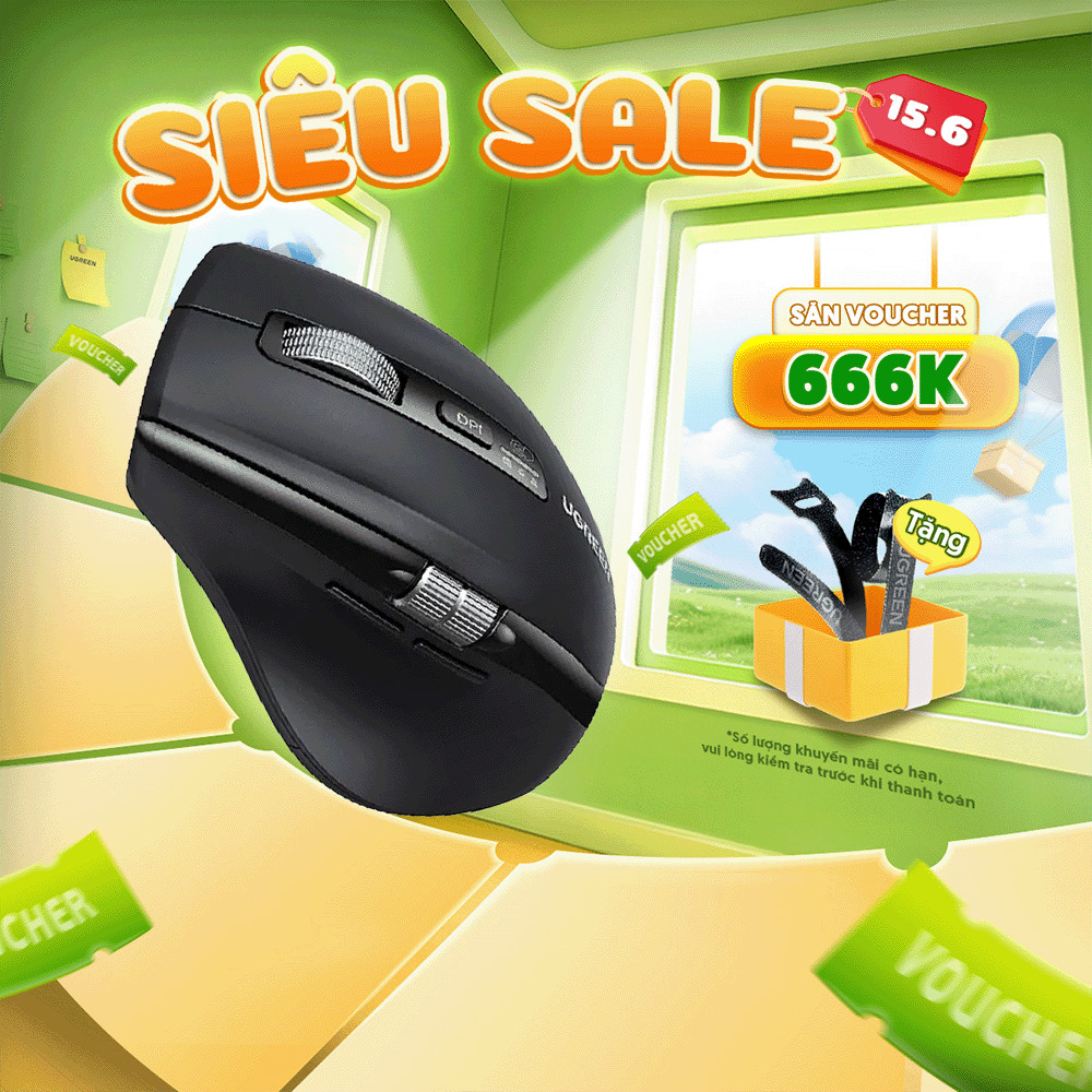Chuột không dây Ugreen M751/M752 cuộn siêu nhanh | Bluetooth 5.4 5000DPI | Bảo hành 18 tháng 1 đổi 1 | 45792 75498B | BigBuy360 - bigbuy360.vn