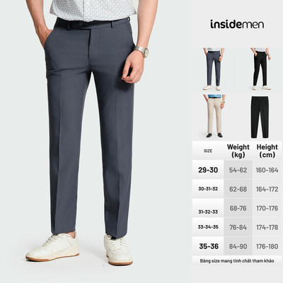 Quần Âu Nam INSIDEMEN Form Ôm Vừa Phải 6TR0070Z