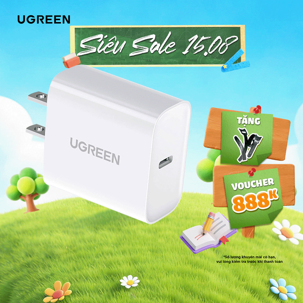 Củ sạc Nhanh UGREEN 20W CD137 QC4.0 QC3.0| USB Type C| Sạc Nhanh PD |Bảo hành 18 tháng 1 đổi 1|60449 70226 70293 | BigBuy360 - bigbuy360.vn