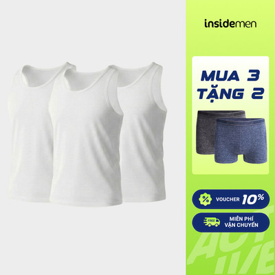 Combo 3 Áo Ba Lỗ Tanktop Cotton Polyester Nam Insidemen ITL001EXP03