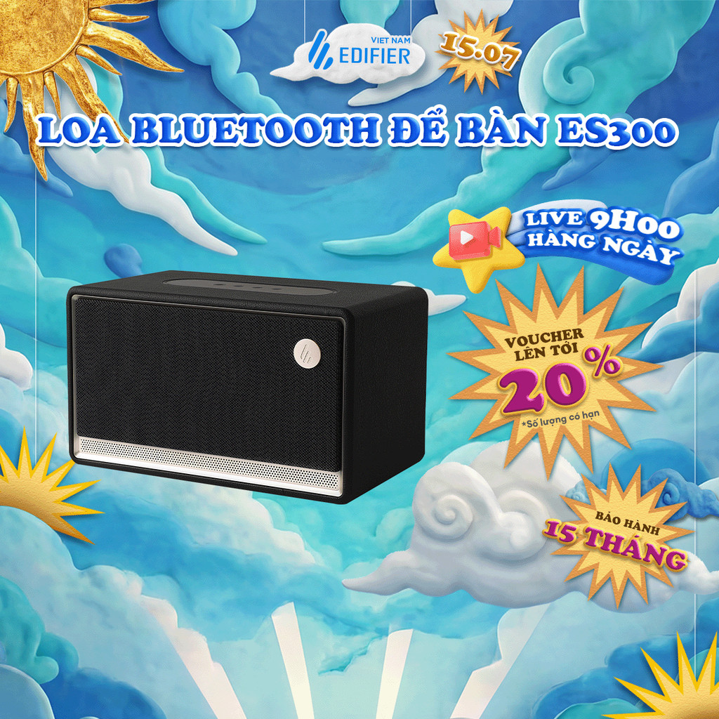 Loa Bluetooth Không Dây Để Bàn EDIFIER ES300 - Công Suất 60W - Chơi Nhạc Tới 12H - Âm Thanh Sắc Nét 