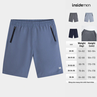 Quần Short Thể Thao Nam Insidemen Regular Fit siêu nhẹ co giãn tốt ISO110AS0