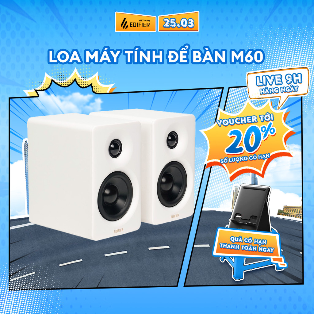 Loa Máy Tính Để Bàn EDIFIER M60 | Công suất 66W | Thiết Kế Nhỏ Gọn | Chạm Điều Khiển | Bảo Hành 15 T