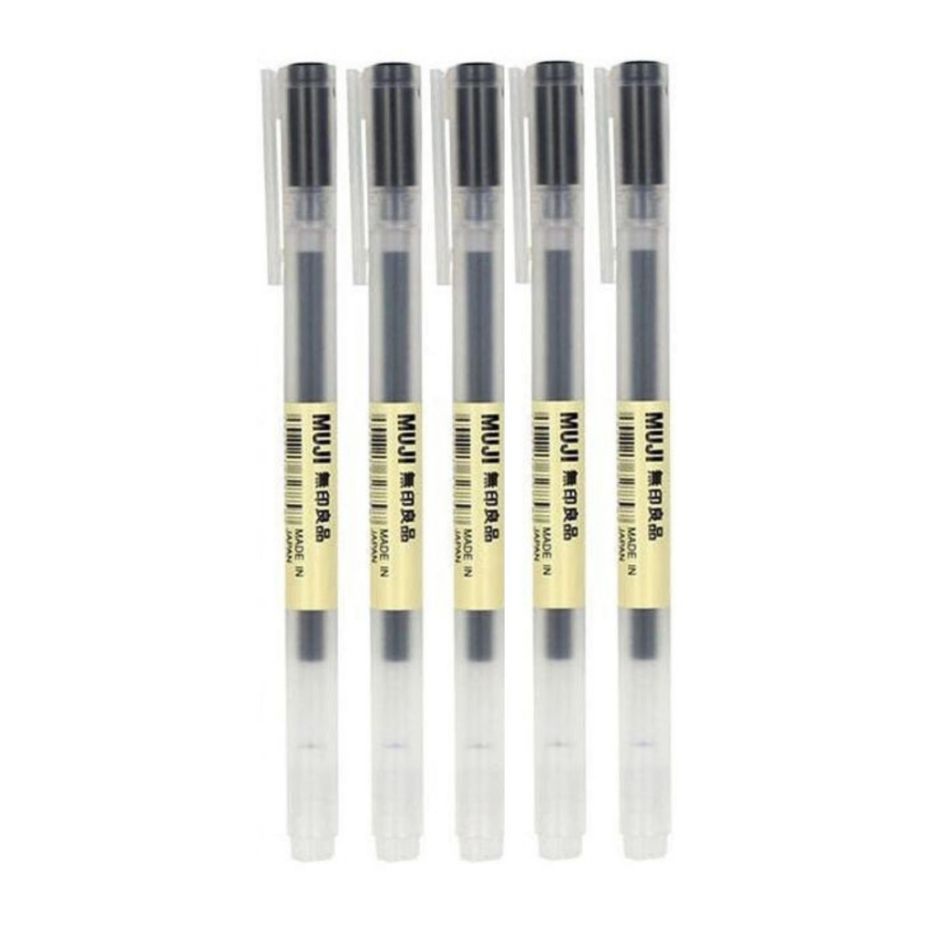 Bút Đen Muji Ngòi 0.38mm Đầu Mảnh + 3 Lõi Thay Thế