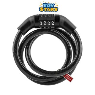 Khóa Dây Thép 4 Mã Số – Xe Đạp, Xe Máy, Siêu Bền, 1.2 Mét VP01 (Đen)