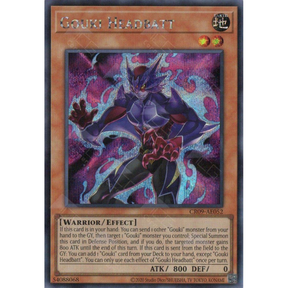 [ Bài Yugioh Chính Hãng ] CR09-AE052 Gouki Headbatt (SER)