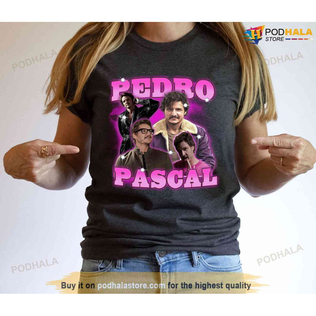 2025 Gildan tay ngắn cho nam Vintage Pedro Pascal Áo sơ mi Narco Pedro Pascal Người hâm mộ Áo sơ mi 