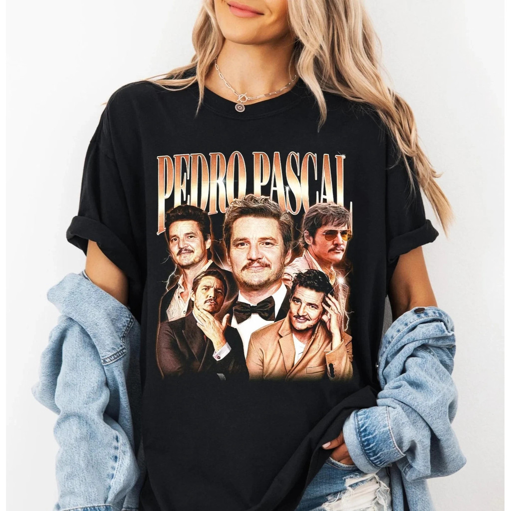 2025 Gildan ngắn tay cho Nam Pedro Pascal Diễn Viên Pedro Pascal Phim Vintage Unisex Áo Thun xs-3xl 
